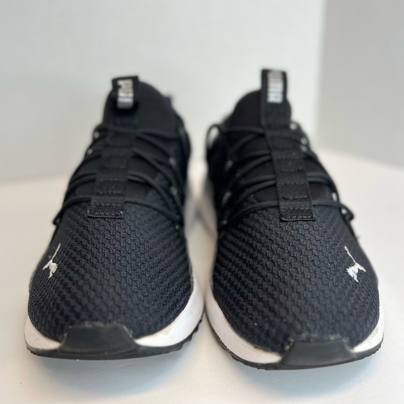 PUMA Pacer Next Cage Womens Black-White Knit Athletic Running Shoes Sz 8.5M Nice - Picture 4 of 16